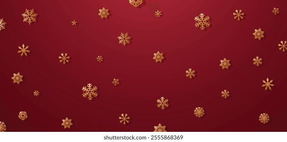 Christmas golden snow texture vector background