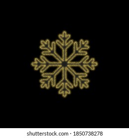 Christmas golden tree decoration of gold glitter shining sparkles on white transparent background. Vector glittering shine tree for Christmas or New Year design template eps 10