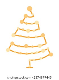 Weihnachtsmütze für goldene Baumgrafik einzeln