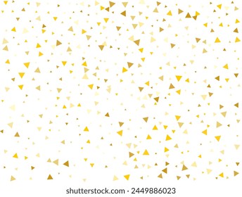 Weihnachtsmusiken Goldener dreieckiger Konfetti-Hintergrund. Vektorillustration