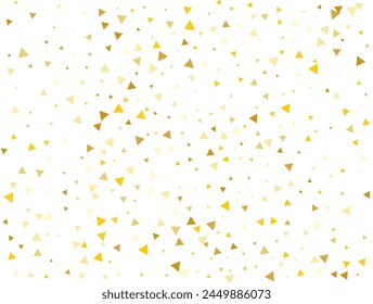 Christmas Golden Triangular Confetti Background. Vector illustration