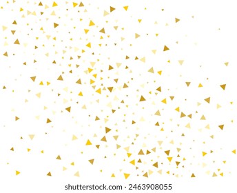 Weihnachtsmusiken Goldener dreieckiger Konfetti-Hintergrund. Vektorillustration.