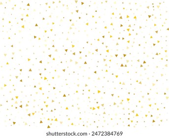 Navidades Triangular Dorado Confeti Fondo. Ilustración vectorial.