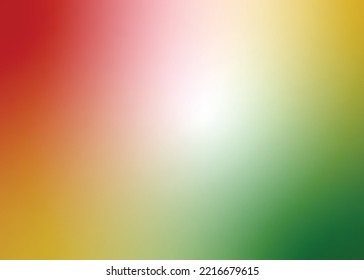 Christmas gradient mesh background. Abstract blurred colorful vector background illustration. Green, Red, gold in glow style with elegant light. Modern artistic defocused layout for backdrop design. 
