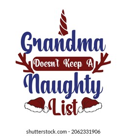 Christmas grandma vector t shirt quotes vector design