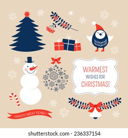 Christmas graphic design elements