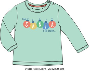 Patrón gráfico de Navidad. Slogan de Santa.