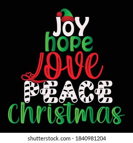 Christmas graphic prints set, t shirt designs for ugly sweater x mas party. Holiday décor with x mas tree, Santa, gingerbread texts and ornaments. Stock vector background.