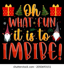 Christmas graphic prints set, t shirt designs for ugly sweater xmas party. Holiday decor with xmas tree, Santa, gingerbread texts and ornaments. Stock vector background
