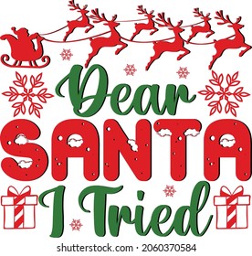 Christmas graphic prints set, t shirt designs for ugly sweater xmas party. Holiday decor with xmas tree, Santa, gingerbread texts and ornaments. Stock vector background

