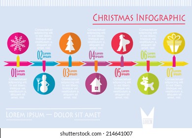 Gráfico de Navidad, ilustración vectorial