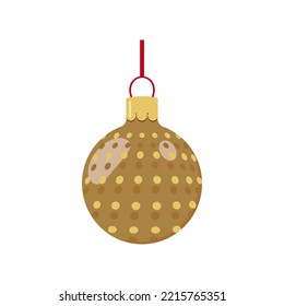 Christmas, great design for any purpose. Vector illustration of the celebration.Golden ball with circles