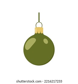 Christmas, great design for any purpose. Vector illustration of the celebration. Green Ball