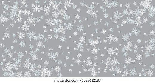 Christmas green background with hanging shining golden snowflakes and balls. Christmas background white.