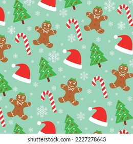 Christmas Green Backround Wallpaper Decoration