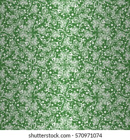 Christmas green decorative seamless pattern in paint splash style. Colorful, graphical design for page fill, web, fabric or other purpose.