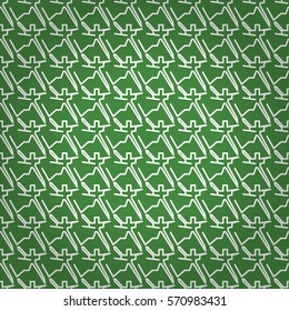 Christmas green fancy seamless pattern in tribal style. Smooth mosaic repeatable backdrop.
