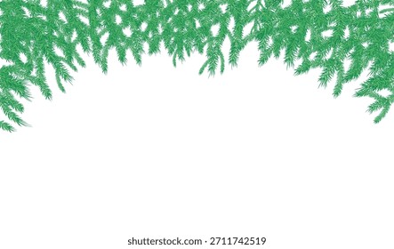 Christmas green pine branches, Christmas element