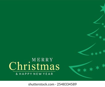 Christmas green serif font background with tree detail