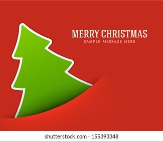 Christmas green tree background. Vector illustration Eps 10. 