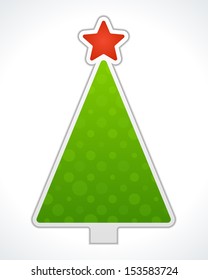 Christmas green tree design element. Vector illustration Eps 10. 