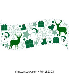 Christmas green vector background 2018