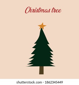 christmas grees tree abstract with a star on the top