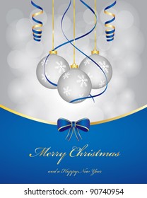 Christmas greeting background with balls