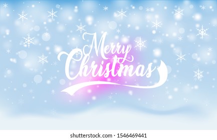 Christmas greeting background banner template with snowflakes rainy. Beautiful winter wallpaper backdrop for wintry
season with snow shapes and gradient colors. Vector illustration.