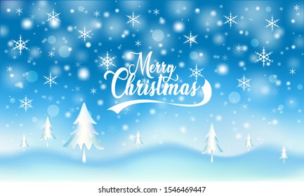 Christmas greeting background banner template with snowflakes rainy. Beautiful winter wallpaper backdrop for wintry
season with snow shapes and gradient colors. Vector illustration.