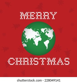 Christmas Greeting and Background, Merry Christmas, vector illustration 