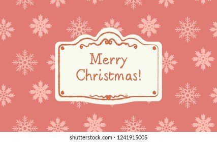 Christmas greeting background with snowflakes
