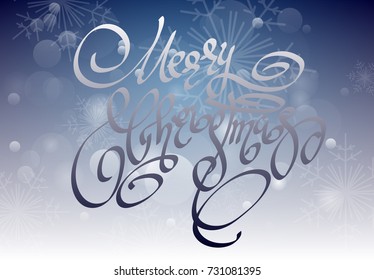 Christmas greeting background with snowflakes. Vector illustration EPS10
