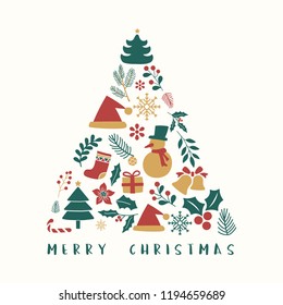 Christmas greeting badge vector