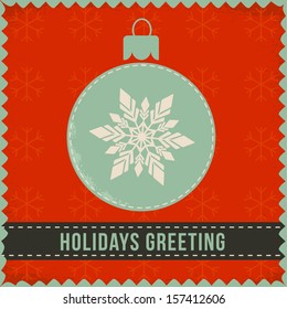 Christmas greeting banner with Christmas ball