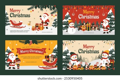 Christmas Greeting Banner Template Collection