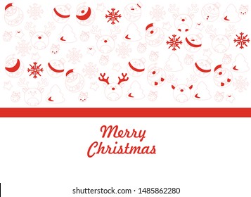 Christmas greeting card with abstract Christmas attributes