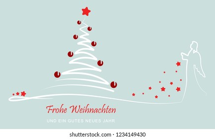 Christmas Greeting Card - Abstract Christmas Tree