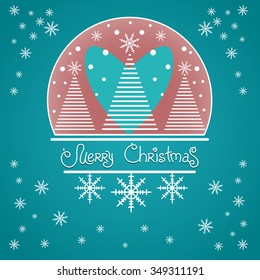 Christmas  greeting card and background