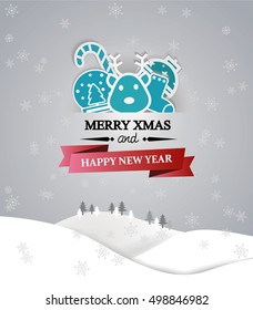 Christmas greeting card and background