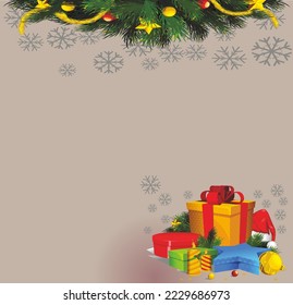 Christmas greeting card background copy space