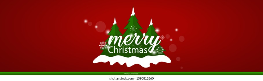 Christmas Greeting Card. Christmas Background with Merry Christmas lettering, vector illustration.