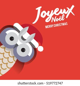  Christmas greeting card background poster/ Vector illustration/ Joyeux Noel: Merry christmas