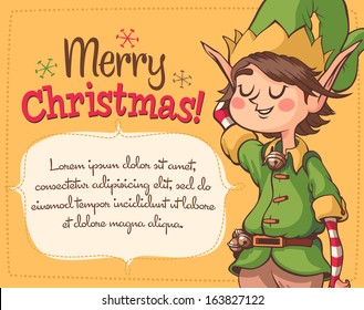 Christmas greeting card \ background. Vector illustration.