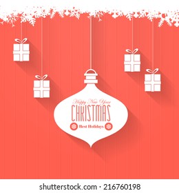 Christmas Greeting Card, Background, Web Banner Design