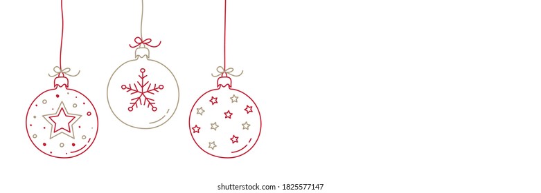 Christmas greeting card with balls. Vector