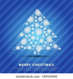 Christmas Greeting Card. barcode tree