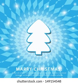 Christmas Greeting Card. barcode tree