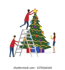 Christmas greeting card concept. Vector illustration. Eps 10.