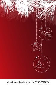 Christmas greeting card with copyspace